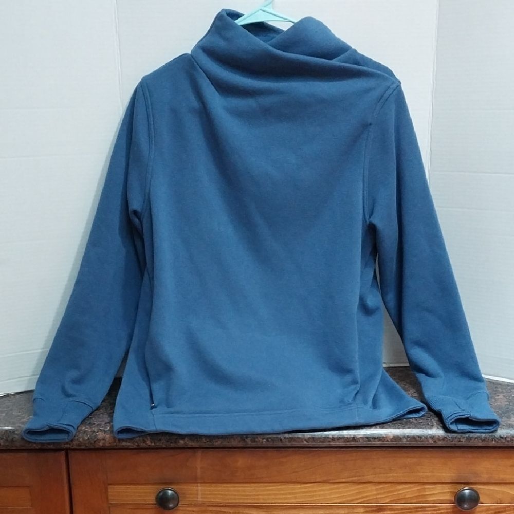 Athleta Blue Cowl Neck Sweater Soft and Cozy...S/P